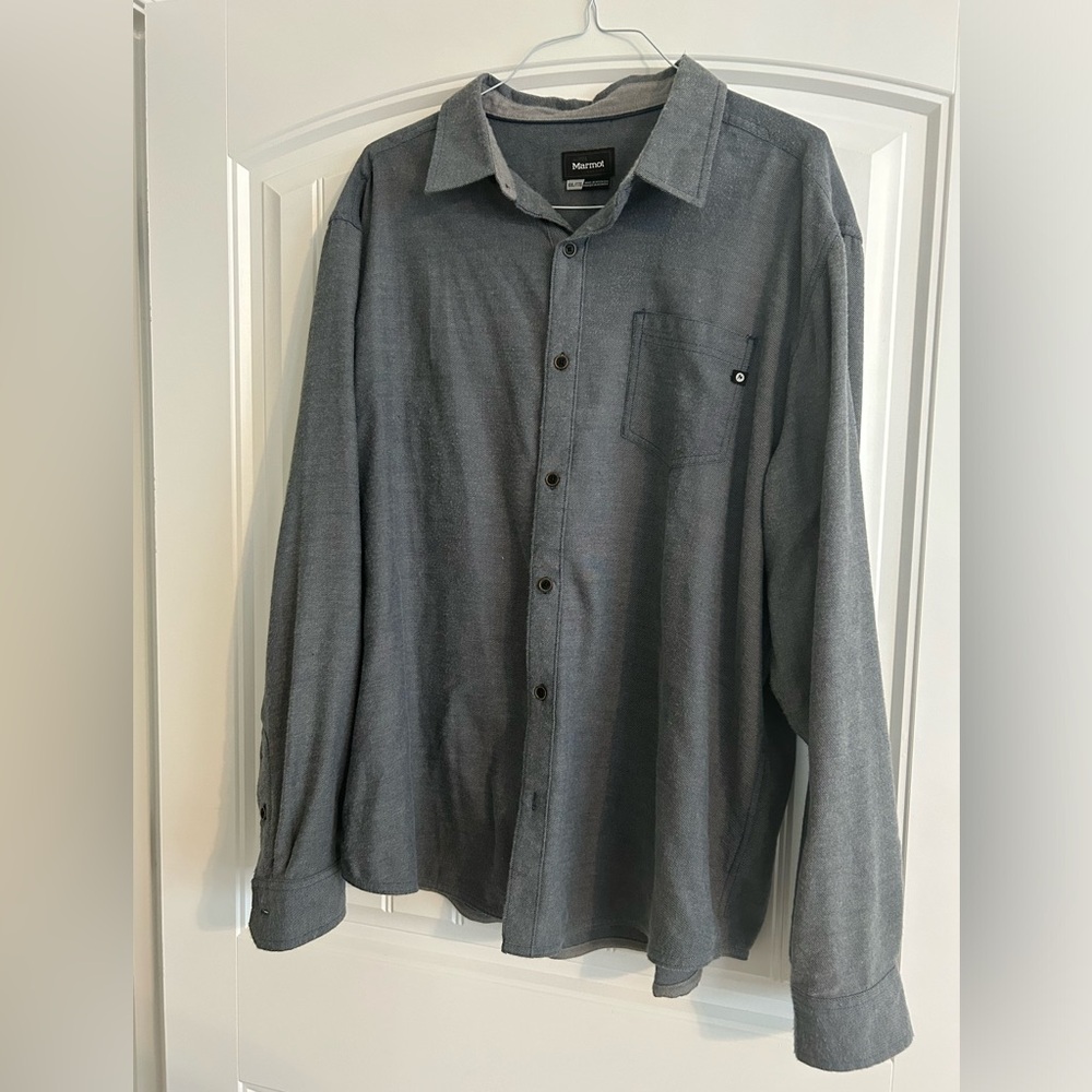 Marmot Heavyweight Flannel, Dark Grey, size XXL